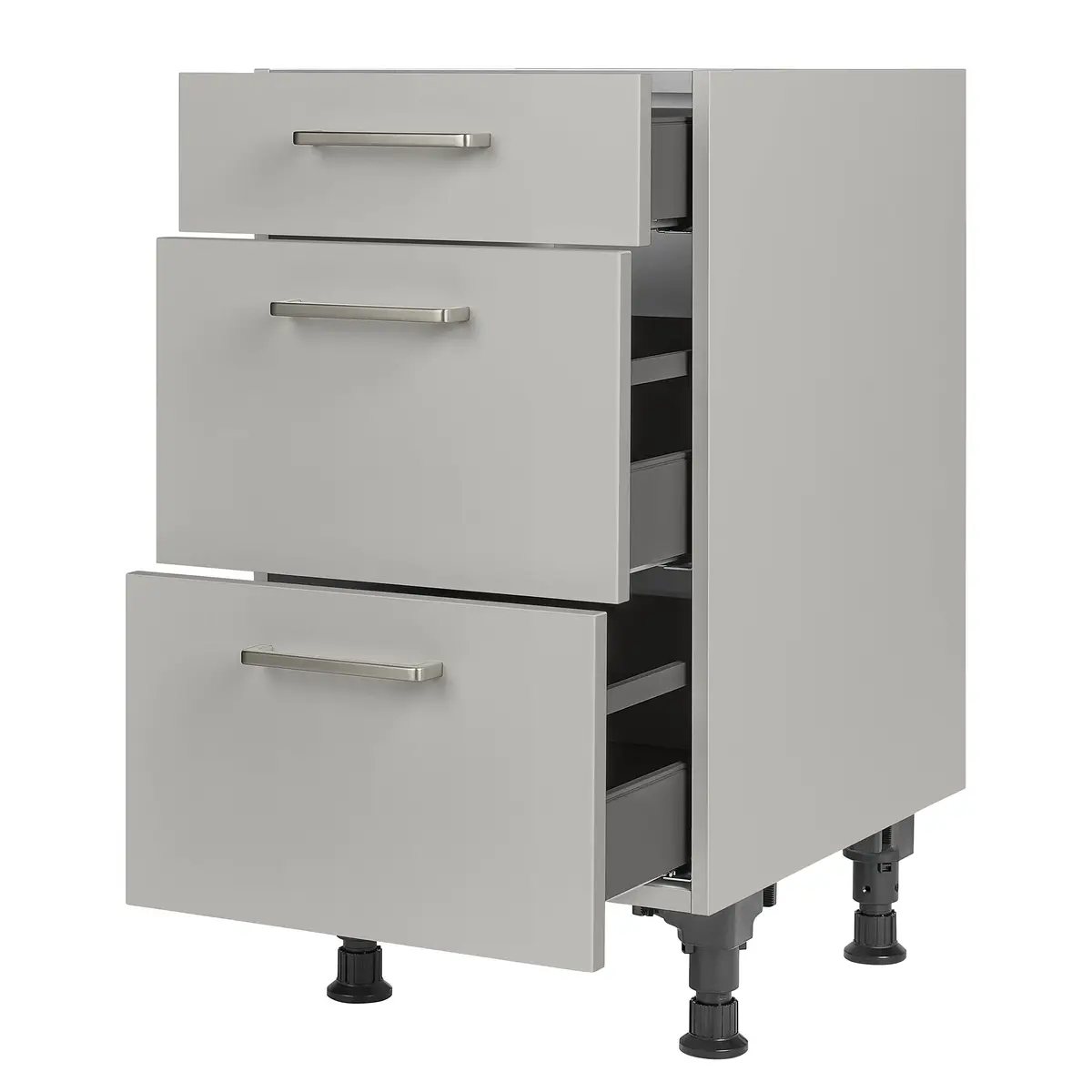 Unterschrank Touch mit Schubladen 45cm Grau/Steingrau | Grau