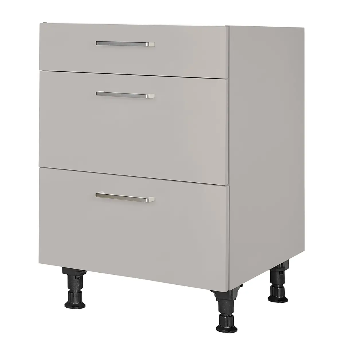 Unterschrank Touch mit Schubladen 60cm Grau/Steingrau | Grau