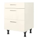 Kochfeldschrank Touch mit Schubladen 60cm Beige/Magnolia