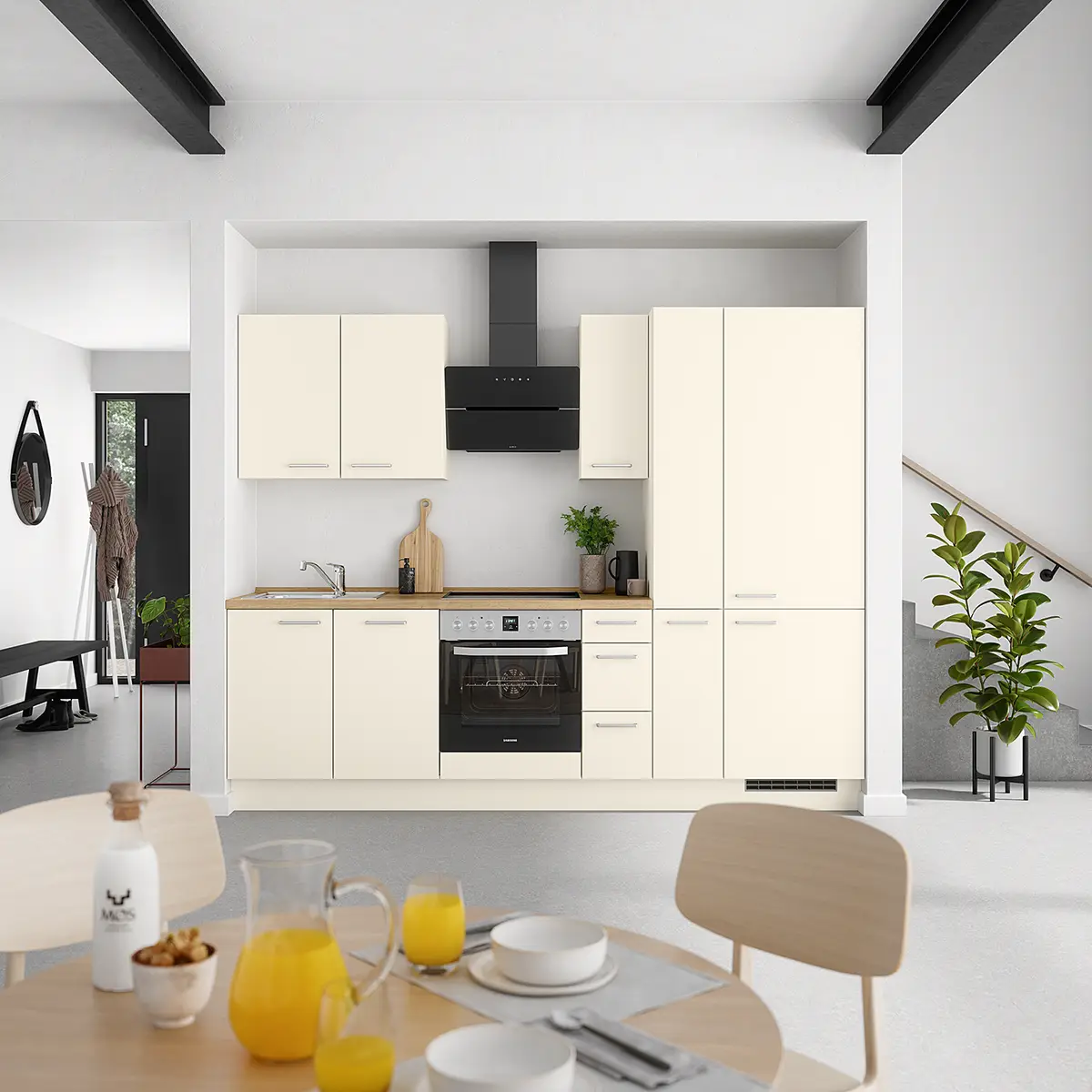 Unterschrank Touch mit Schubladen 30cm Beige/Magnolia | Beige