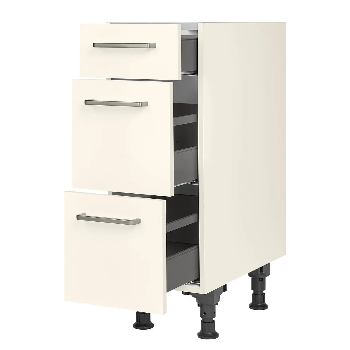 Unterschrank Touch mit Schubladen 30cm Beige/Magnolia | Beige