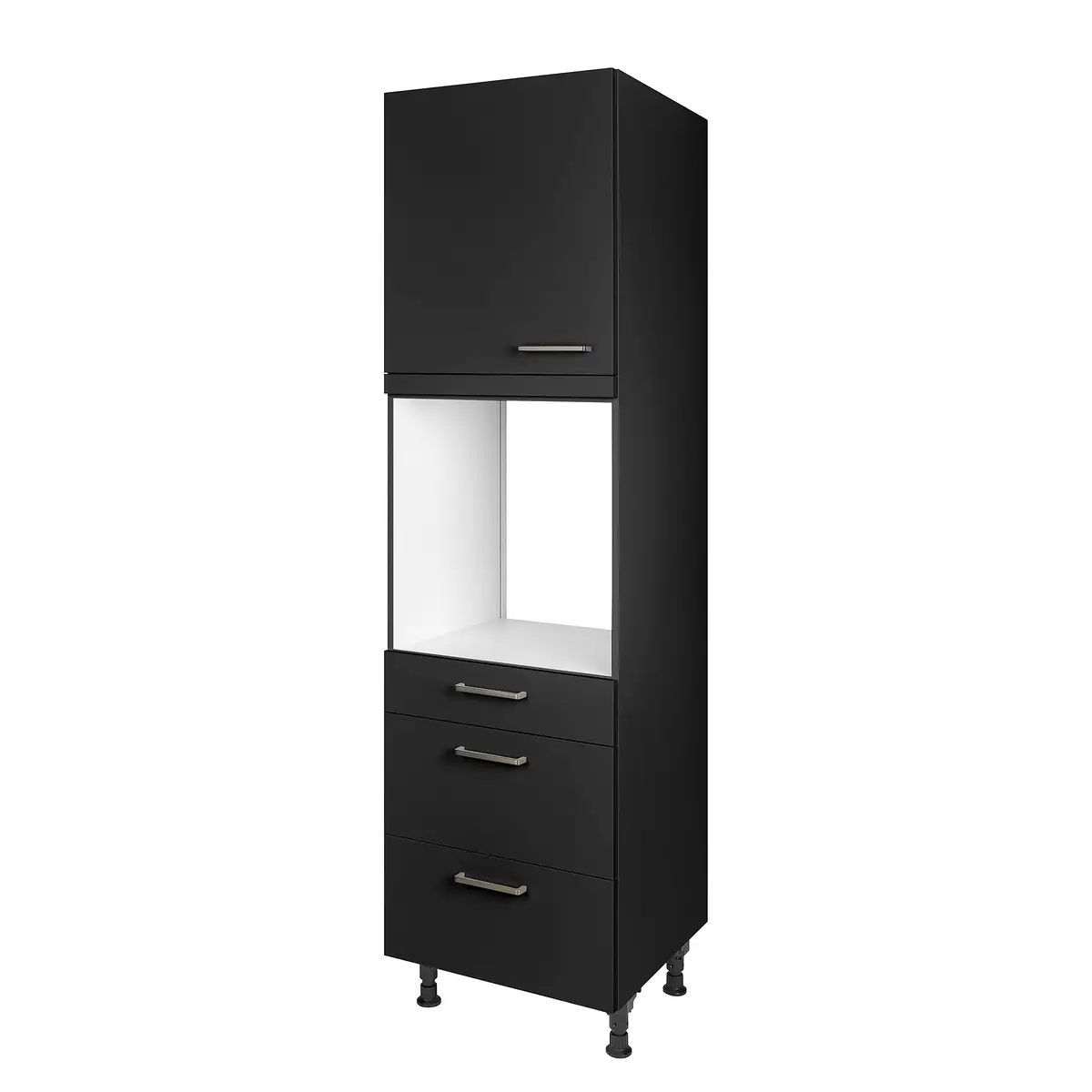 Ofenschrank Touch | Schwarz