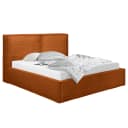 Polsterbett 140 x 200cm Cordstoff Poppy Orange/Orange | Orange