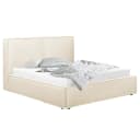 Polsterbett 160 x 200cm Flachgewebe Desna Beige/Creme | Beige