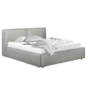 Polsterbett 180 x 200cm Flachgewebe Desna Grau/Grau ohne | Grau