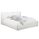 Polsterbett 180 x 200cm Flachgewebe Drems Beige/Weiß | Beige