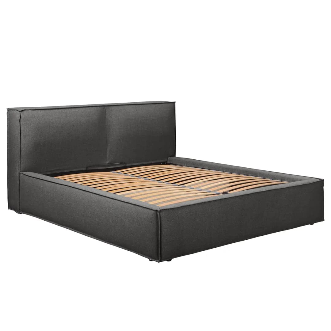 Studio Copenhagen Polsterbett KINX 200x200cm Anthrazit | Schwarz