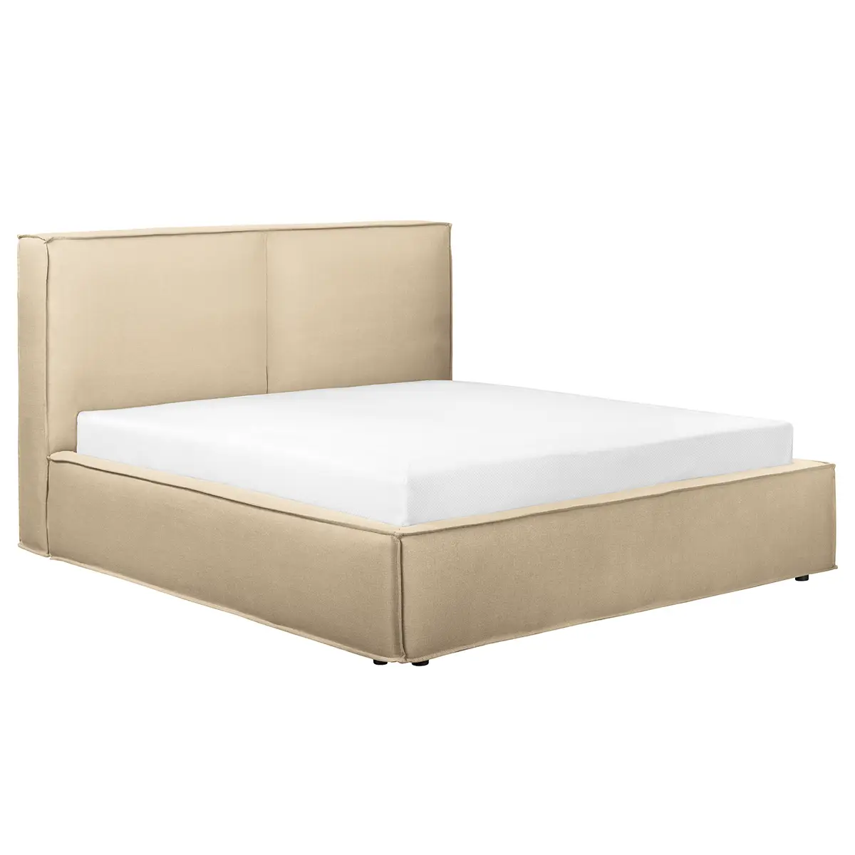 Studio Copenhagen Polsterbett 180 x 200cm Flachgewebe Desna | Beige