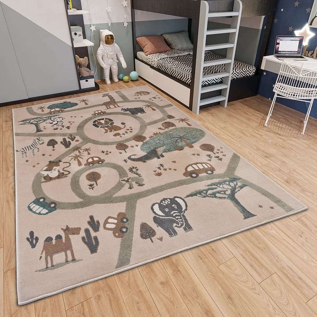 Kinderteppich Animal Park | Beige