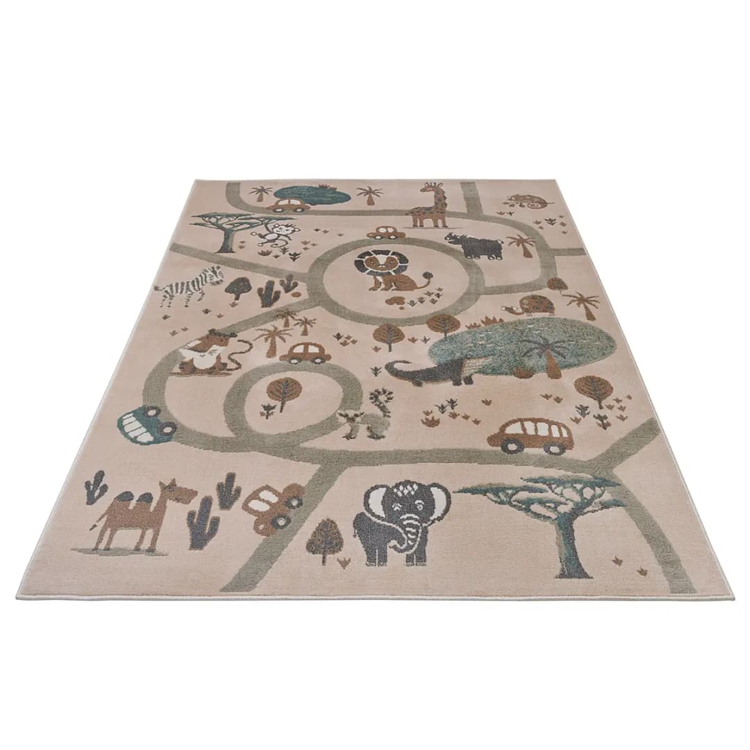 Kinderteppich Animal Park | Beige