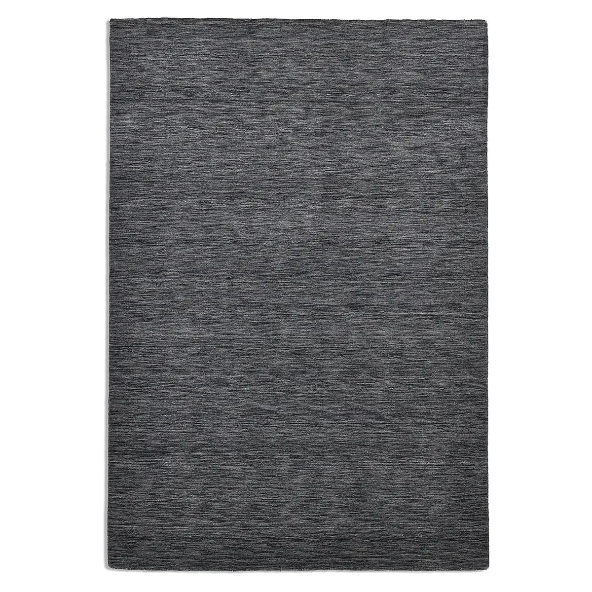 Wollteppich Holi Uni Grau/Dunkelgrau 90 x 160cm Wolle | Grau
