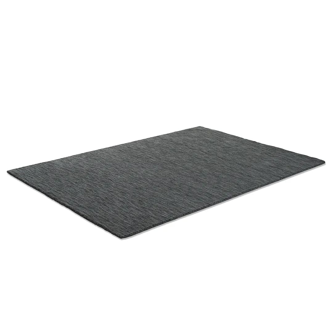 Wollteppich Holi Uni Grau/Dunkelgrau 90 x 160cm Wolle | Grau