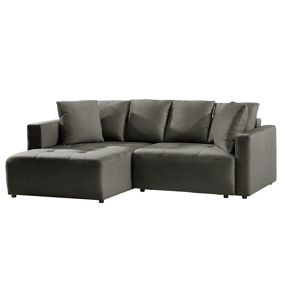 Ecksofa Karkum mit Longchair | Grau