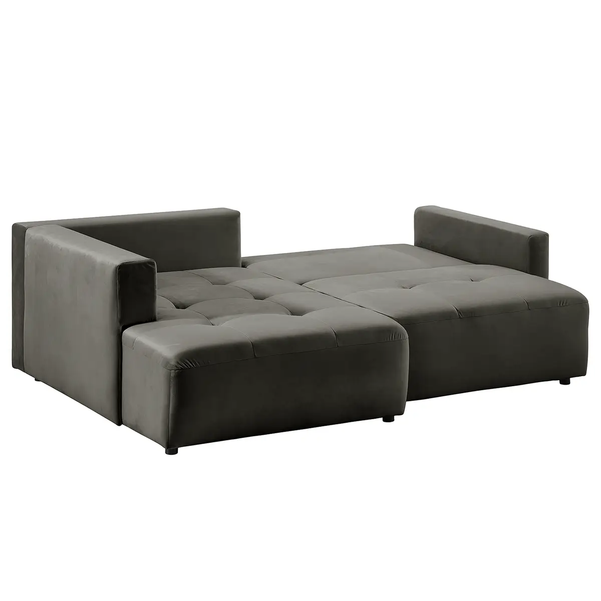 Ecksofa Karkum mit Longchair | Grau