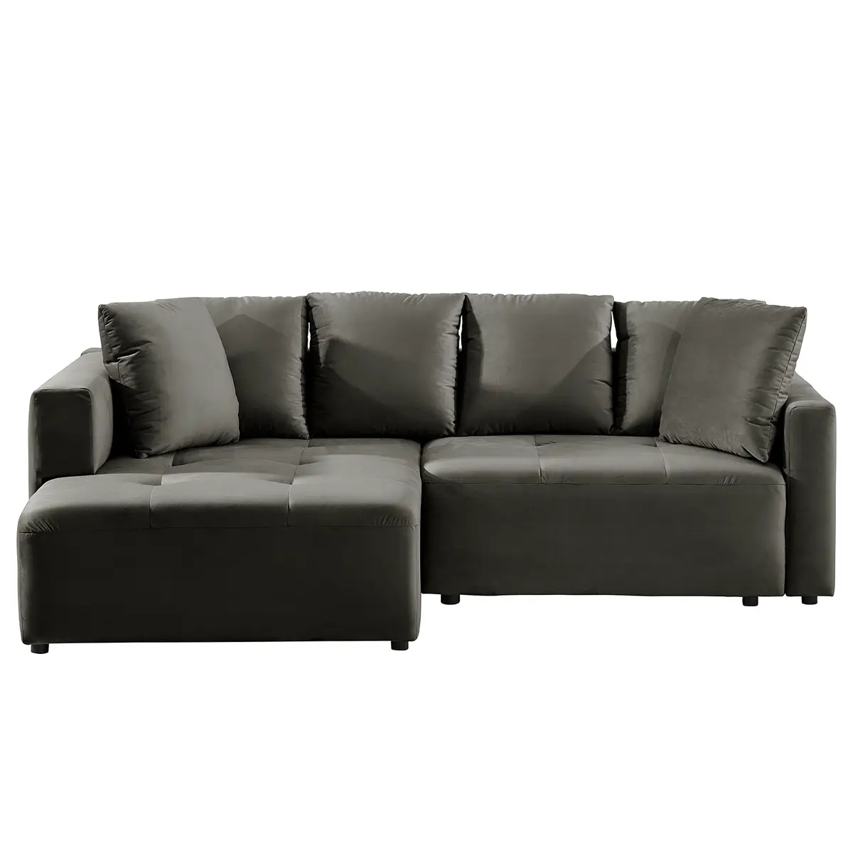 Ecksofa Karkum mit Longchair | Grau