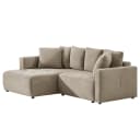Ecksofa Karkum mit Longchair | Braun