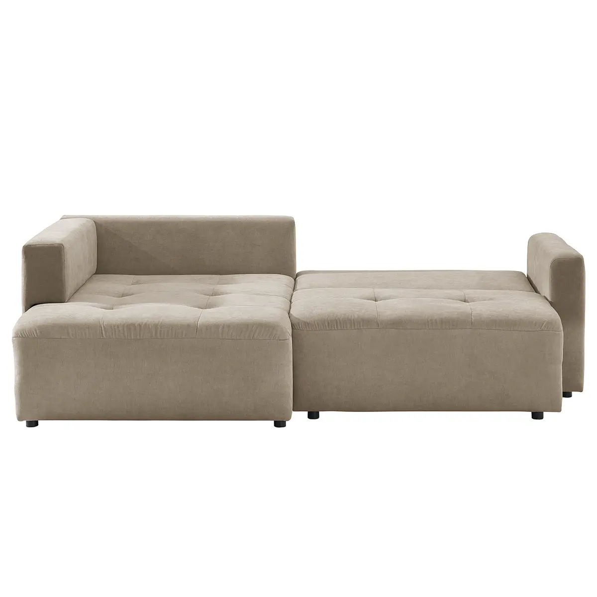 Ecksofa Karkum mit Longchair | Braun