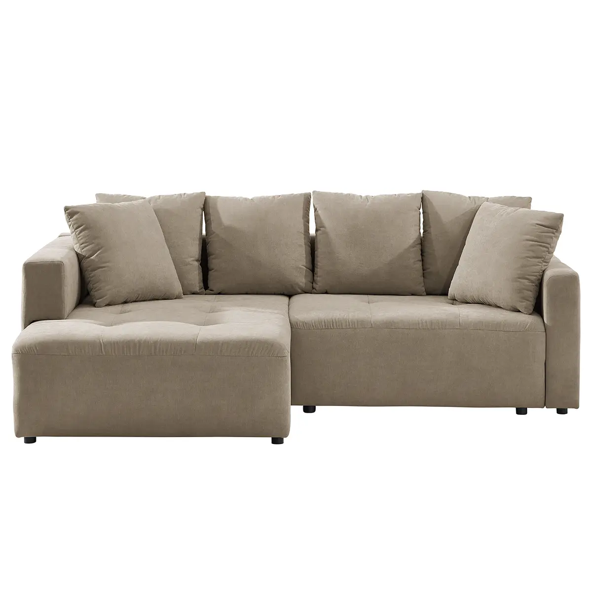 Ecksofa Karkum mit Longchair | Braun