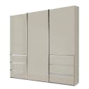 Schwebetürenschrank Glastür 246 x 236cm Grau/Beige/Champagner
