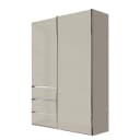 Wiemann Schwebetürenschrank Glastür 165 x 236cm Grau/Beige/Champagner