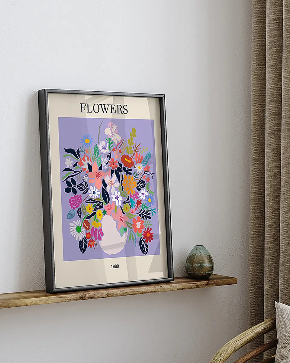 Bild Flowers Rahmen | Mehrfarbig