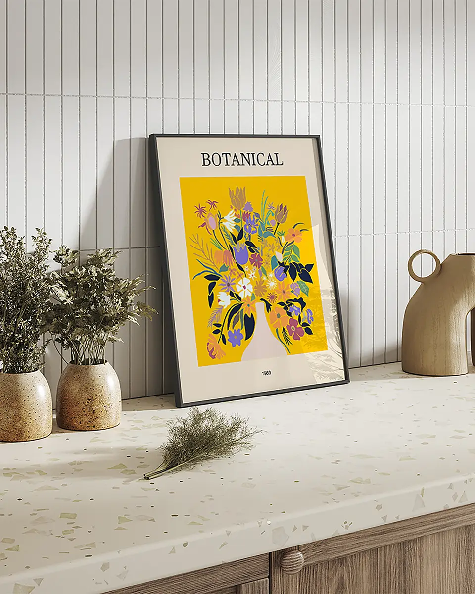 Bild Botanical Rahmen | Mehrfarbig