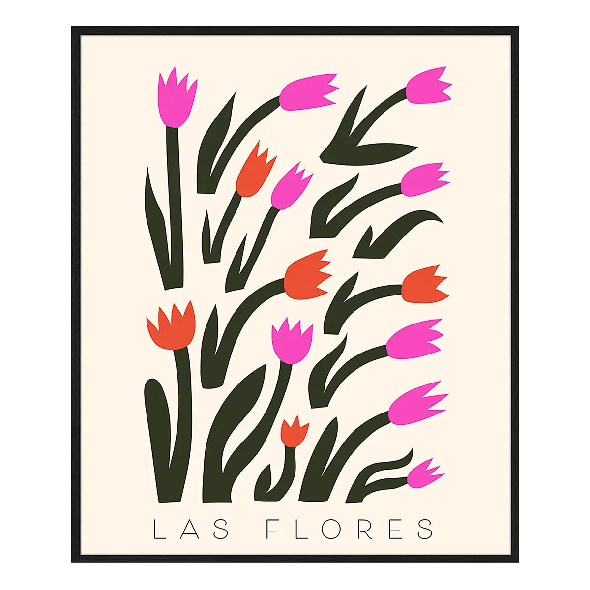 Bild I Love Las Flores | Mehrfarbig