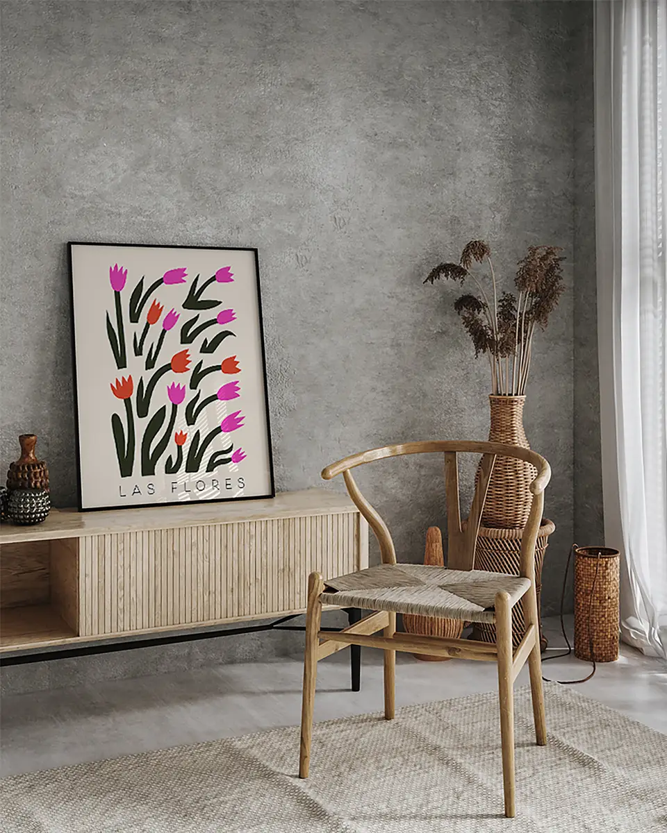 Bild I Love Las Flores | Mehrfarbig