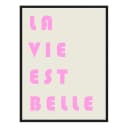 Bild La Vie Est Belle Pink | Mehrfarbig