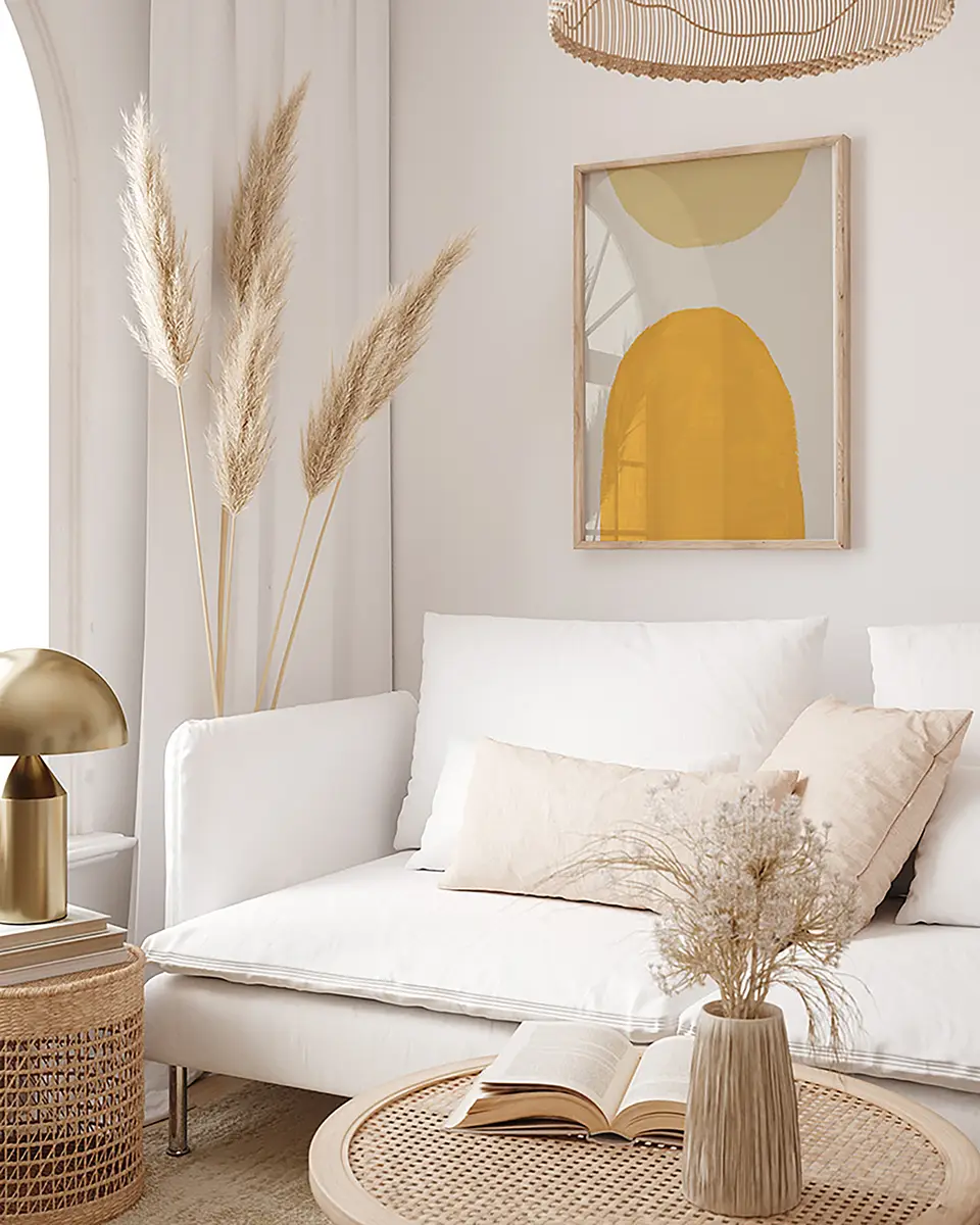 Geometric Abstract Paint Wandbild | Mehrfarbig