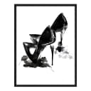 Bild Black Leather High Heels | Mehrfarbig
