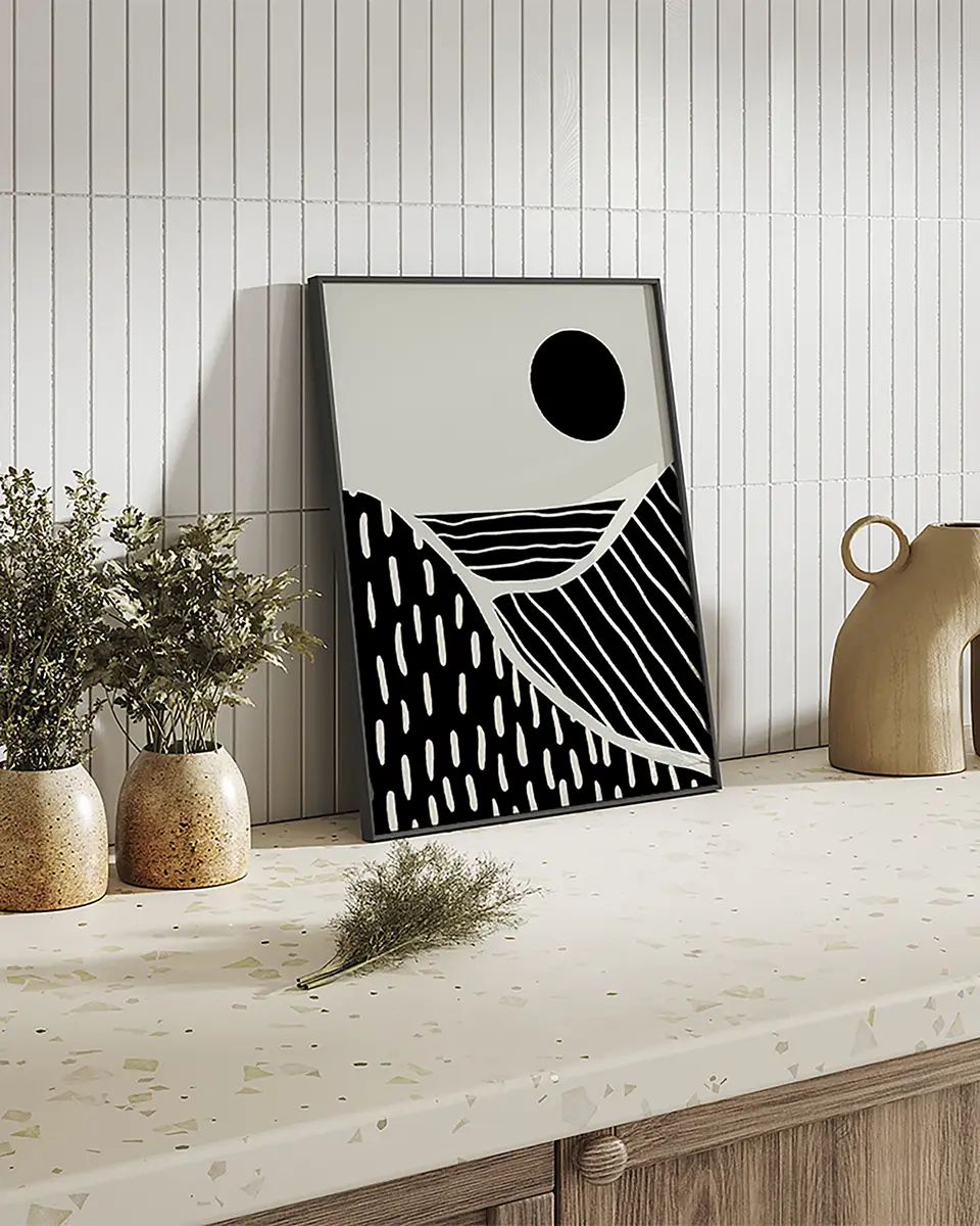 Bild Boho Landscape Rahmen | Mehrfarbig