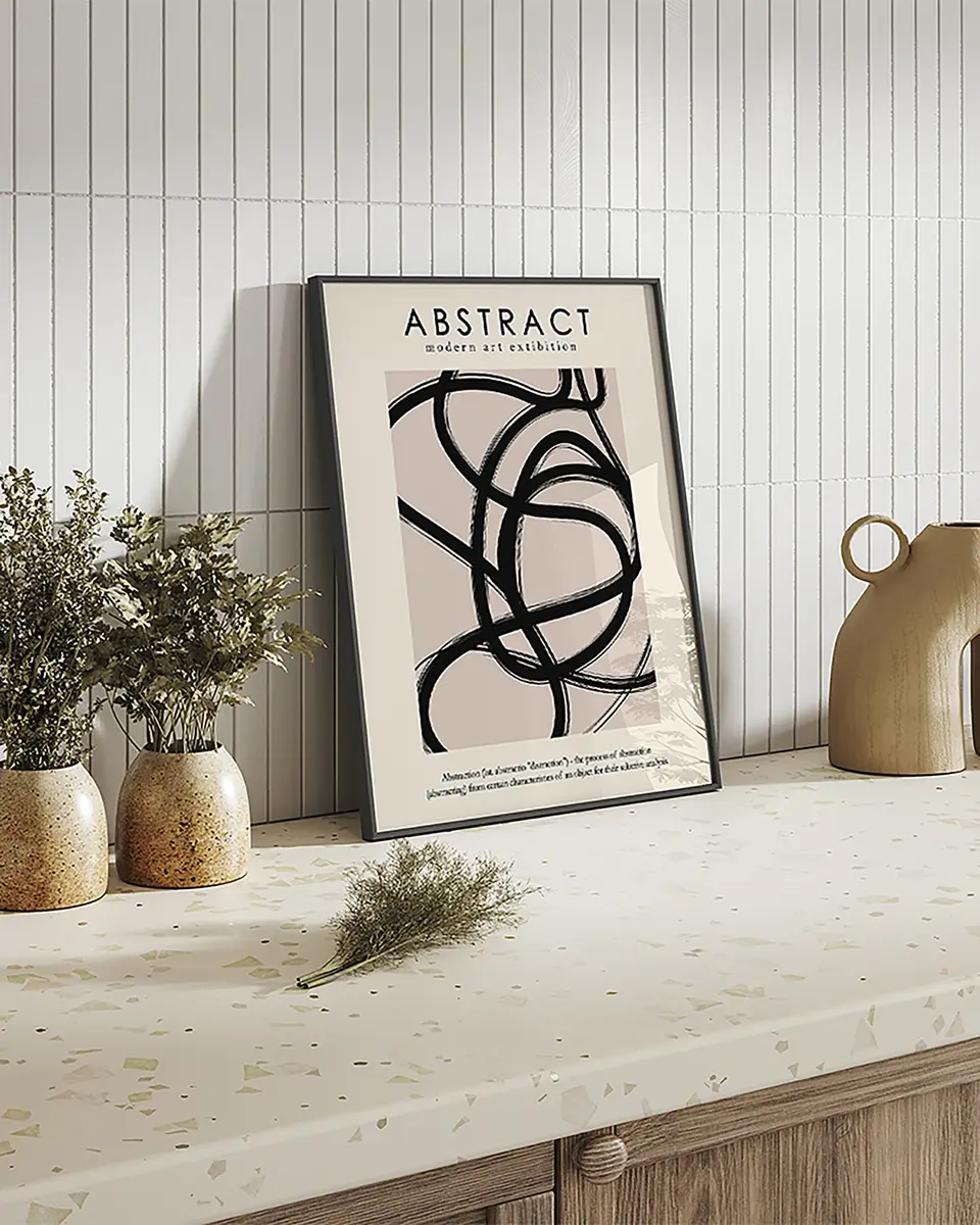 Bild Abstract Poster Rahmen | Holztöne