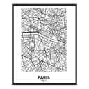 Bild Map Of Paris | Mehrfarbig