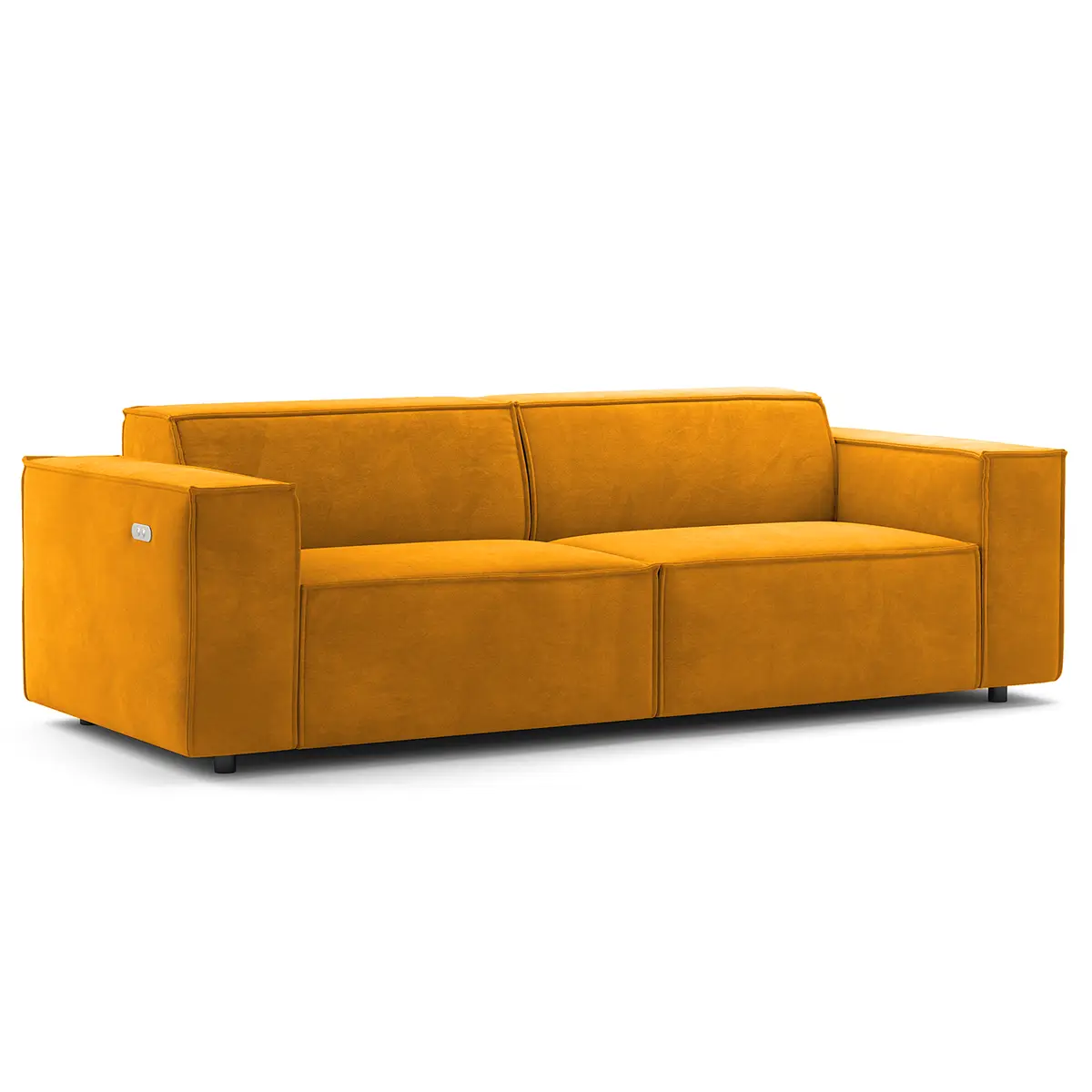 2,5-Sitzer Sofa Gelb/Senfgelb Samt Shyla | Gelb