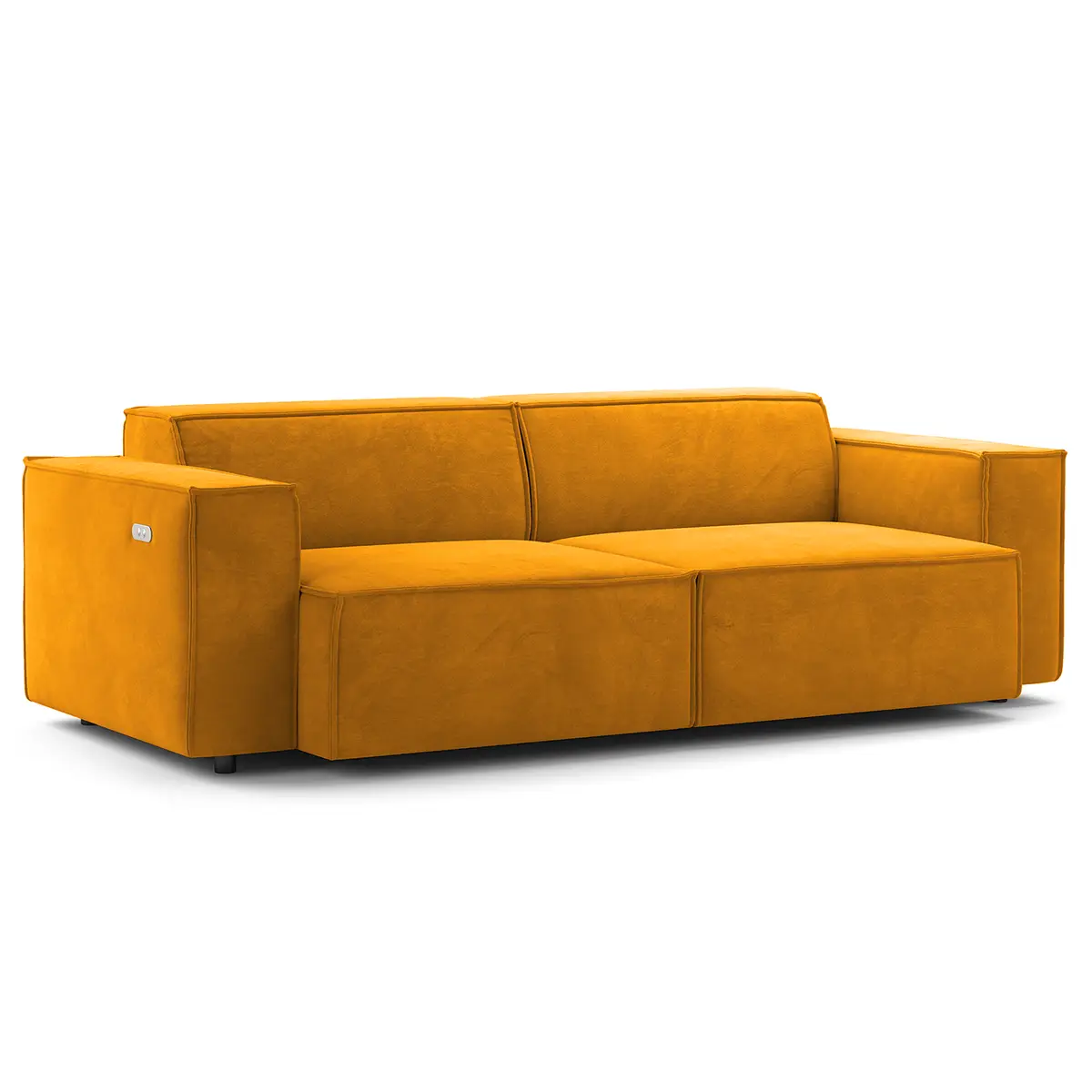 2,5-Sitzer Sofa Gelb/Senfgelb Samt Shyla | Gelb