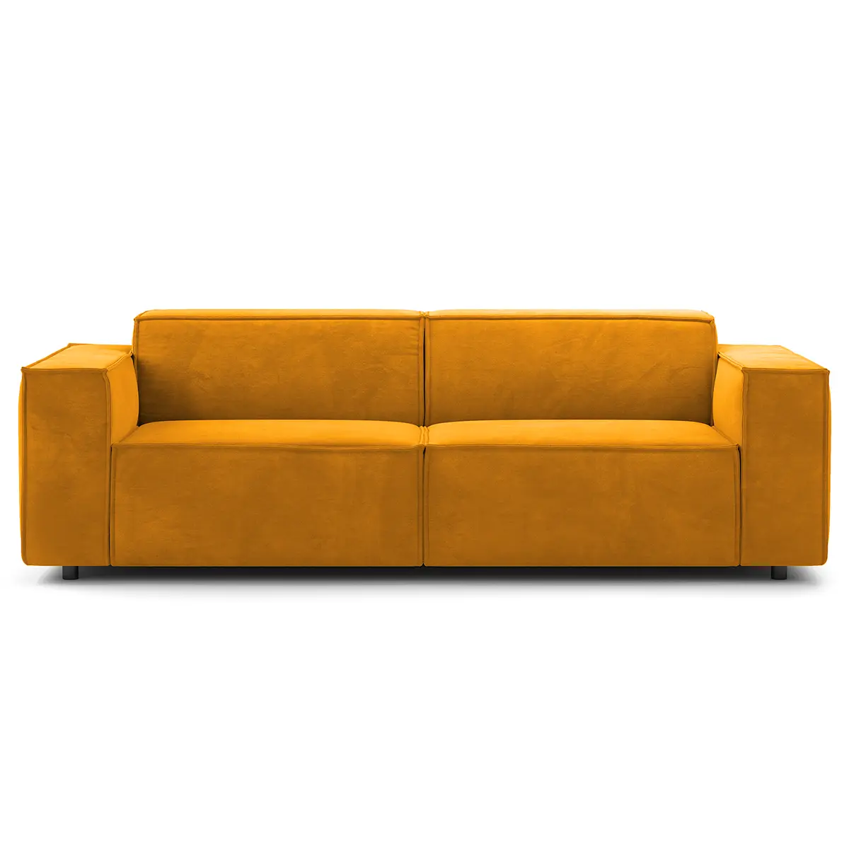 2,5-Sitzer Sofa Gelb/Senfgelb Samt Shyla | Gelb