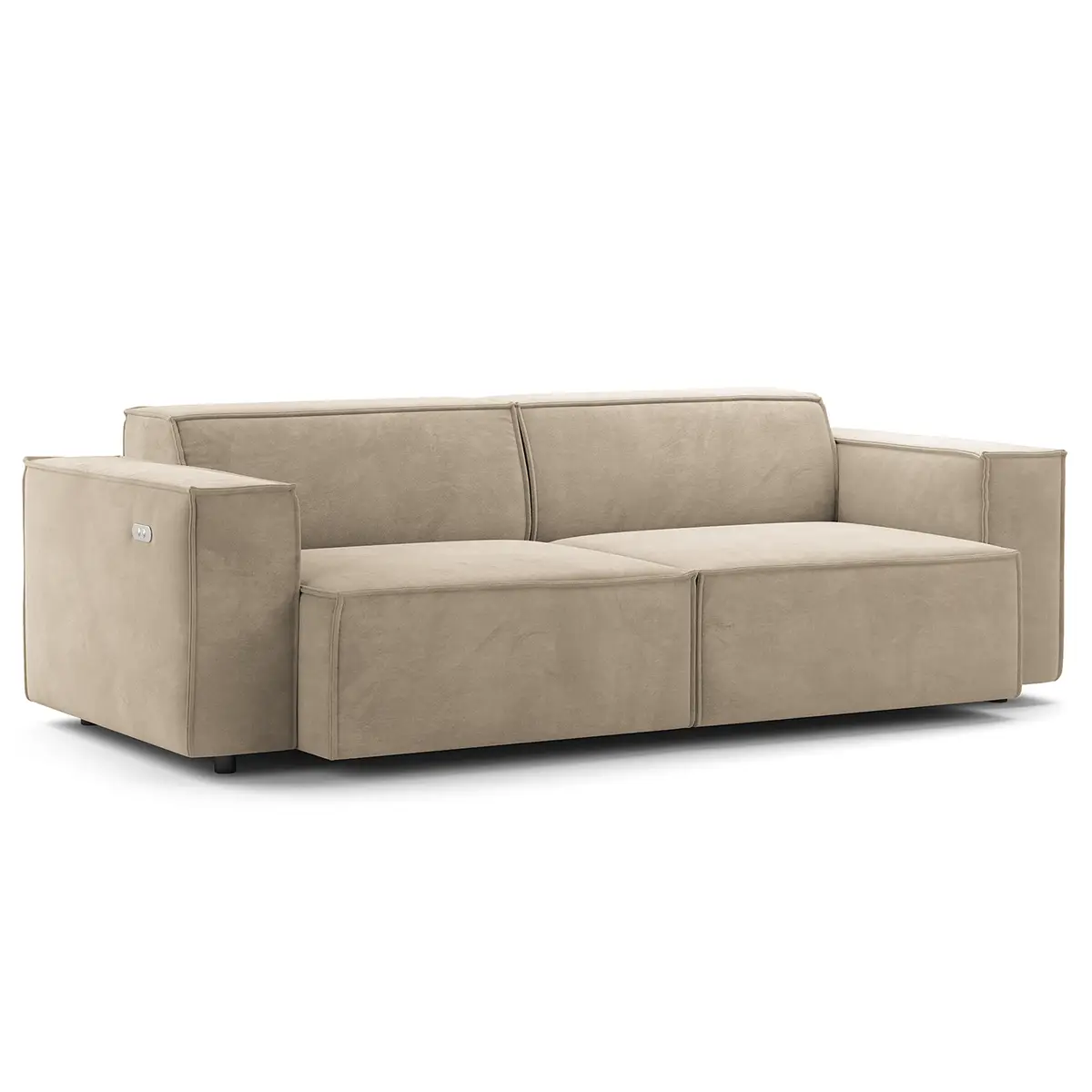 2,5-Sitzer Sofa Beige/Beige Samt Shyla | Beige