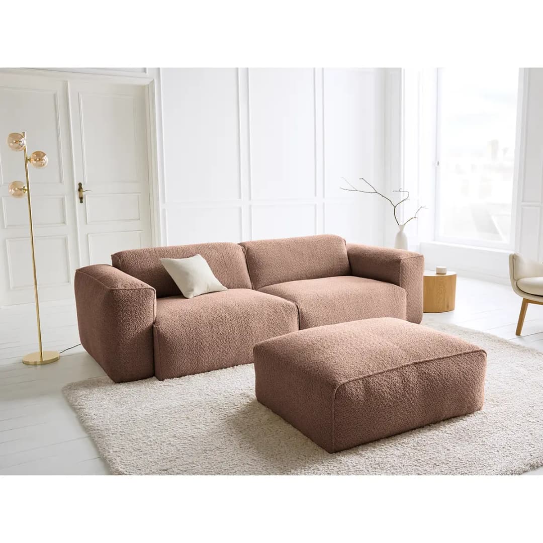 Polsterhocker Hudson | Lila