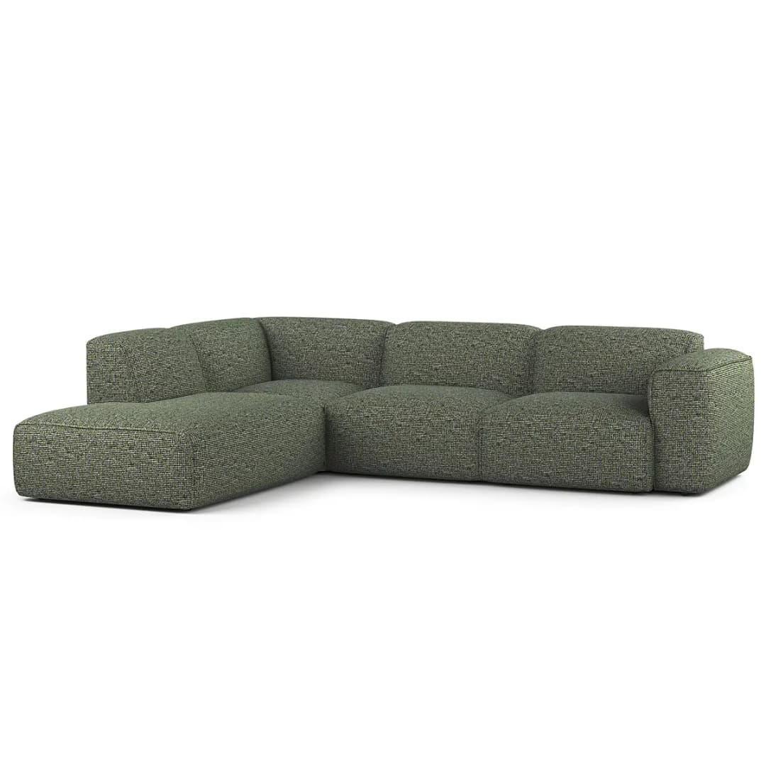 Studio Copenhagen Ecksofa 3-Sitzer mit Recamiere Enne | Grün