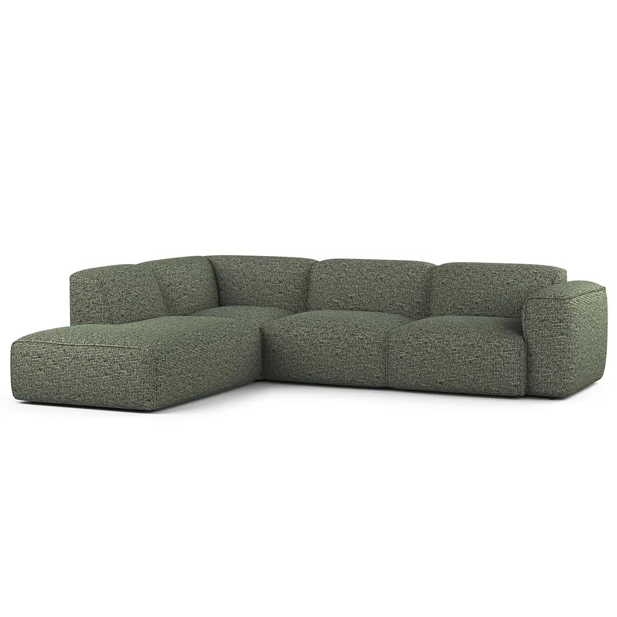 Studio Copenhagen Ecksofa 3-Sitzer mit Recamiere Enne | Grün