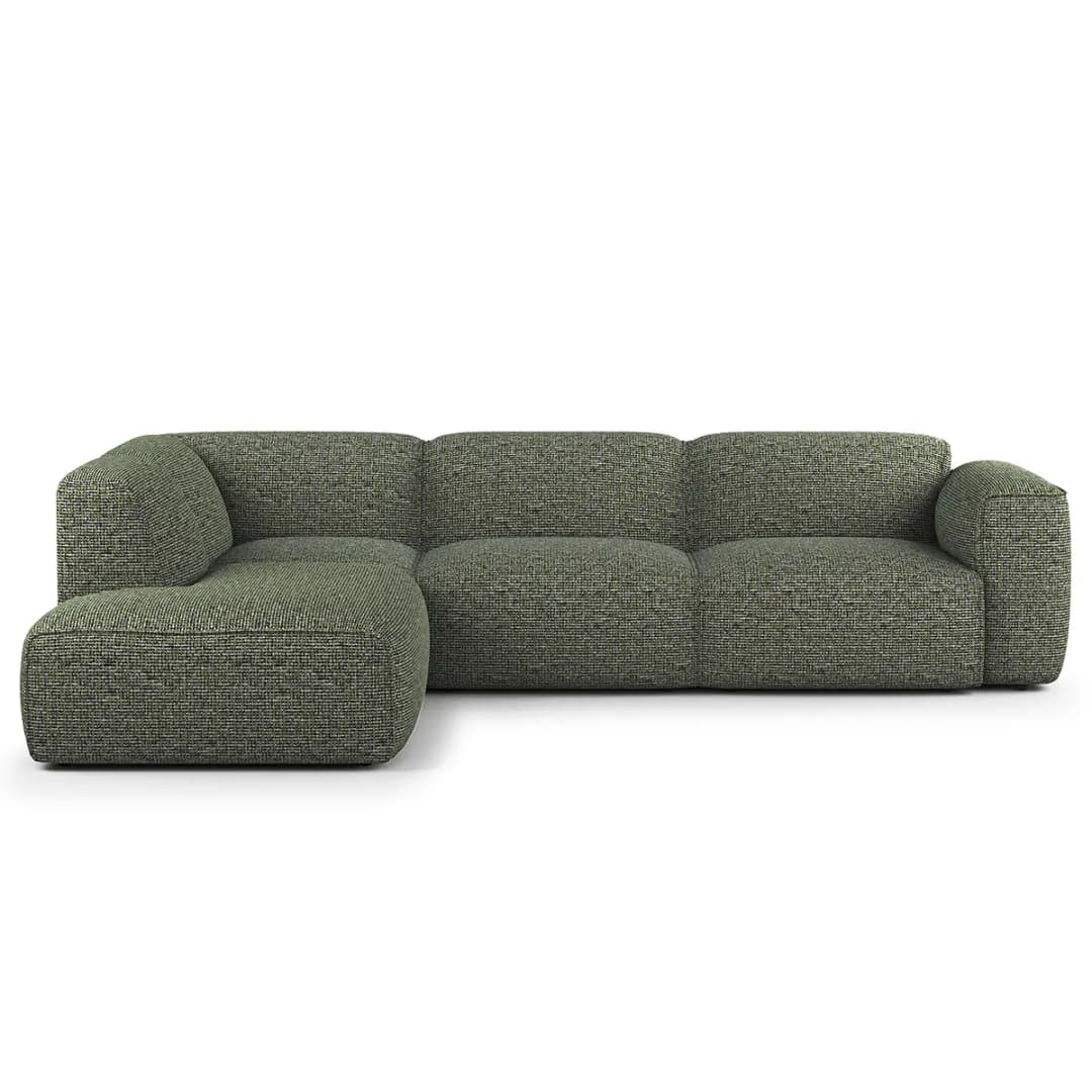 Studio Copenhagen Ecksofa 3-Sitzer mit Recamiere Enne | Grün