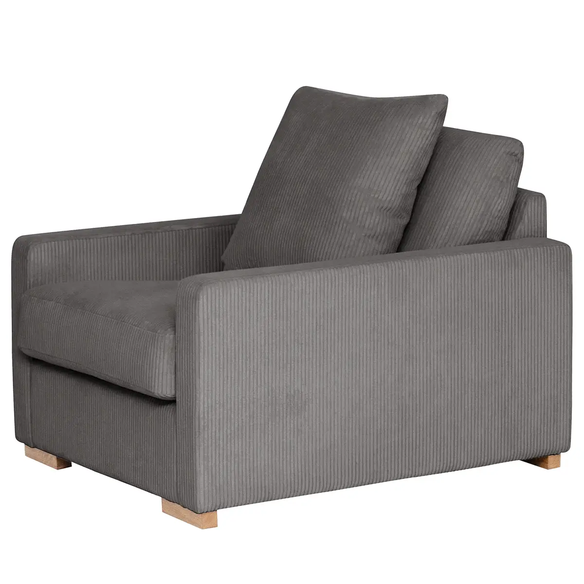Sessel Lennox Grau Cordstoff | Grau