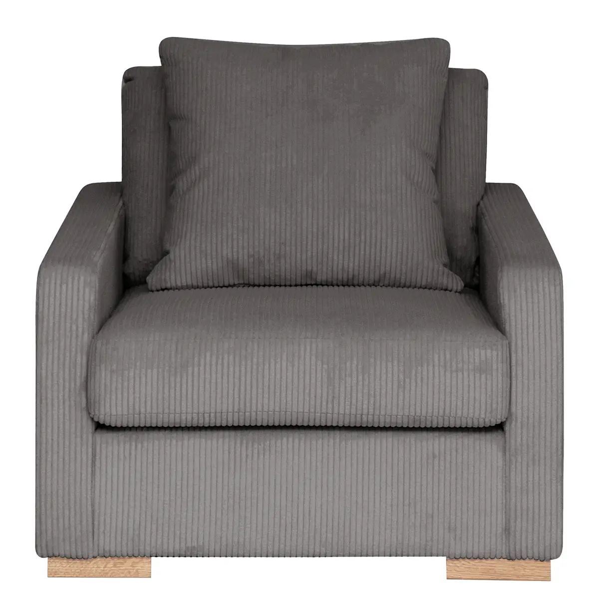 Sessel Lennox Grau Cordstoff | Grau