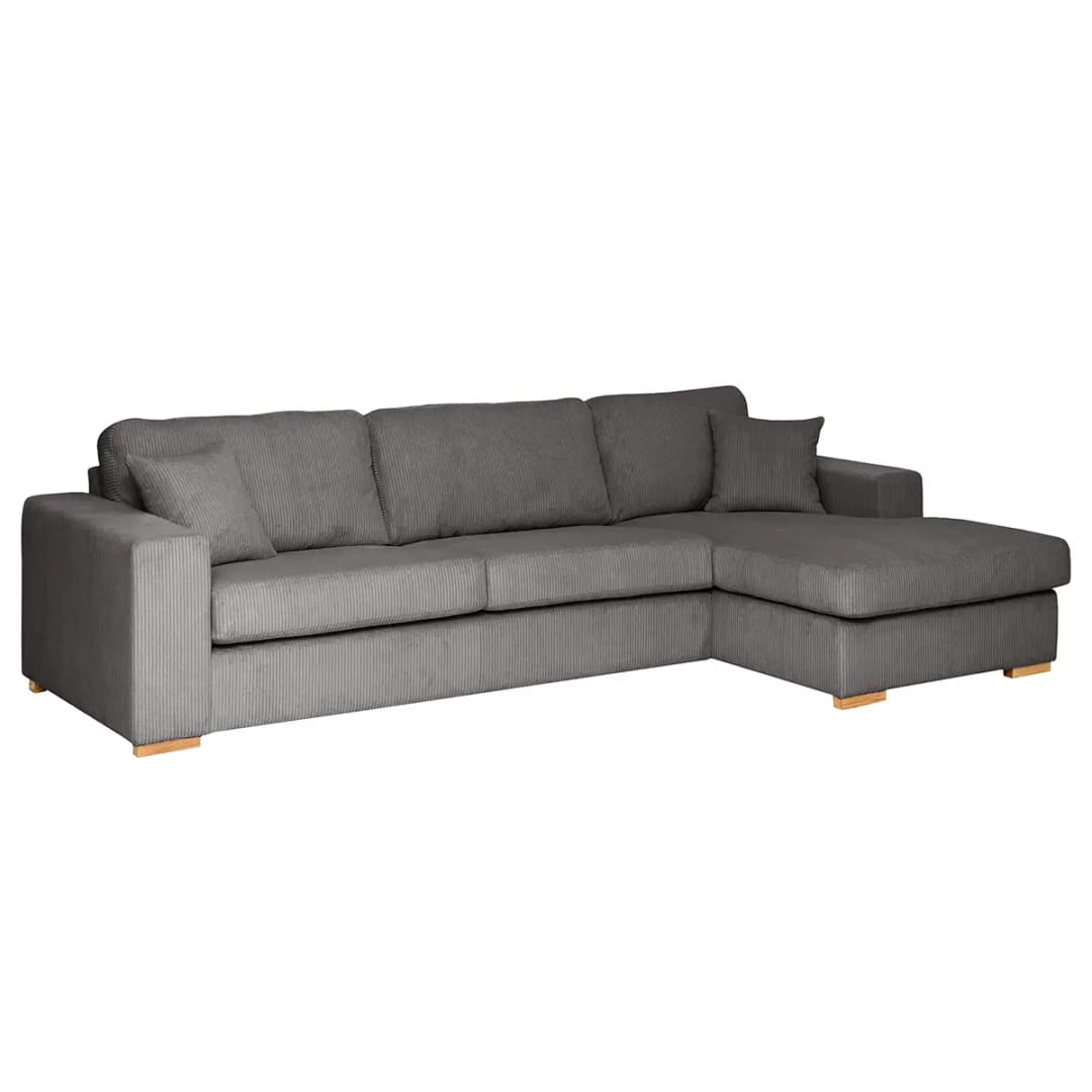 loftscape Ecksofa Madras mit Longchair | Grau