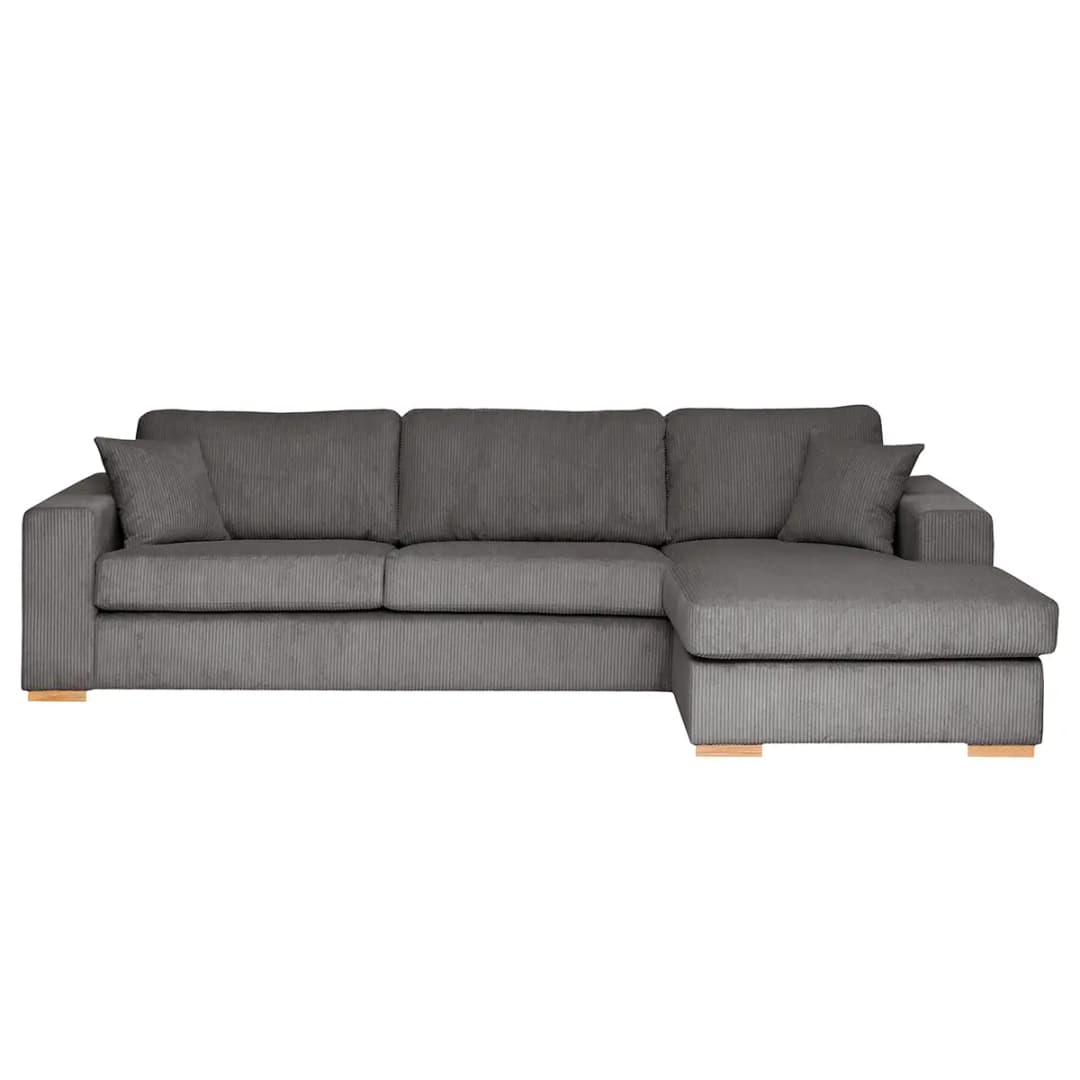 loftscape Ecksofa Madras mit Longchair | Grau