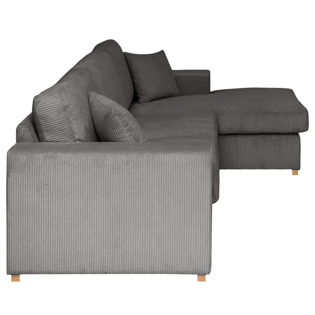loftscape Ecksofa Madras mit Longchair | Grau