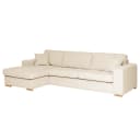 loftscape Ecksofa Madras mit Longchair Beige Cordstoff Lola | Beige