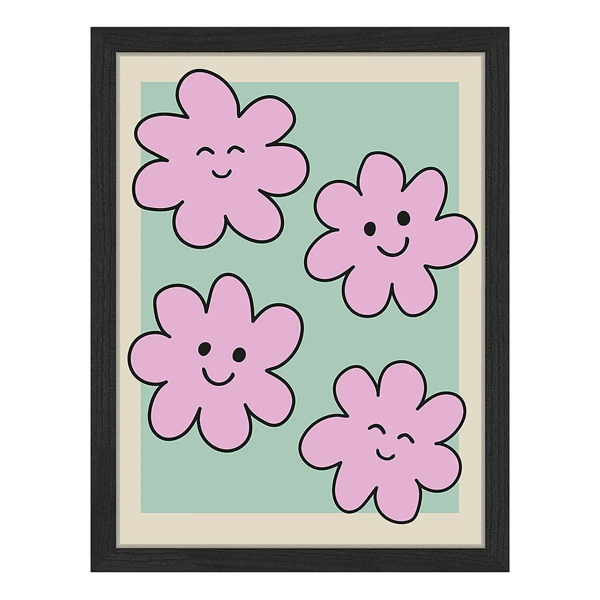 Bild Flowery 33 x 43cm Multicolor | Mehrfarbig