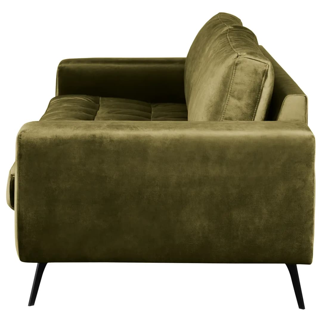 3-Sitzer Sofa Pruneda Grün Samt Tomi | Grün